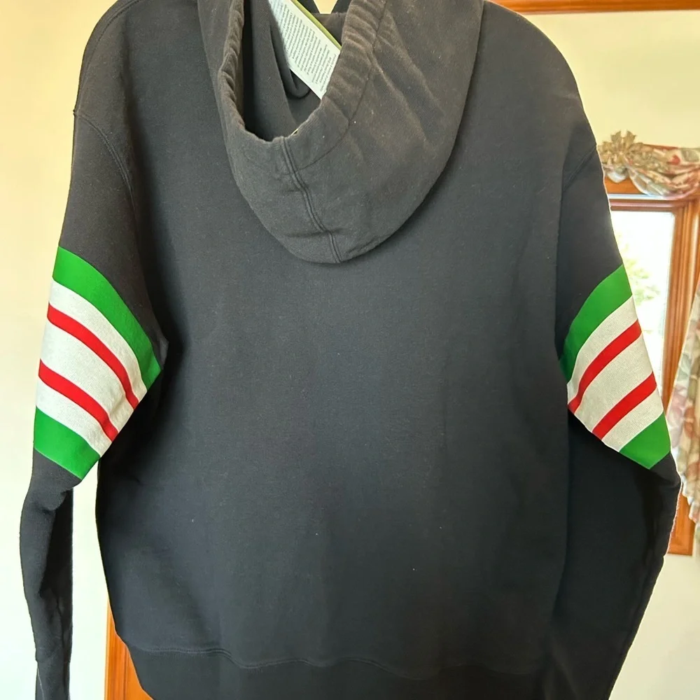 Men's Gucci interlocking G web stripe cotton hoodie size XS fits like medium